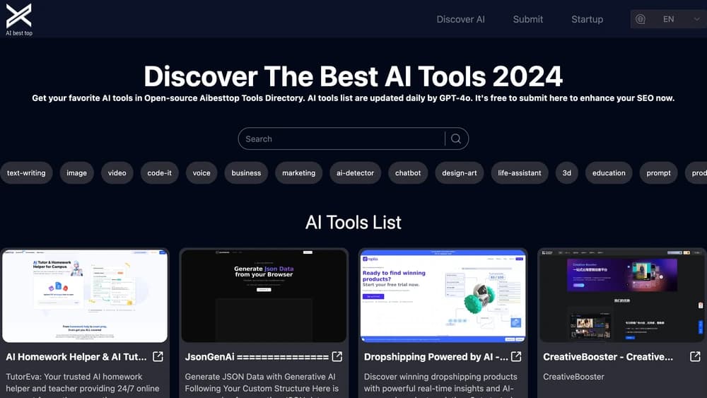 Discover the best AI tools 2024