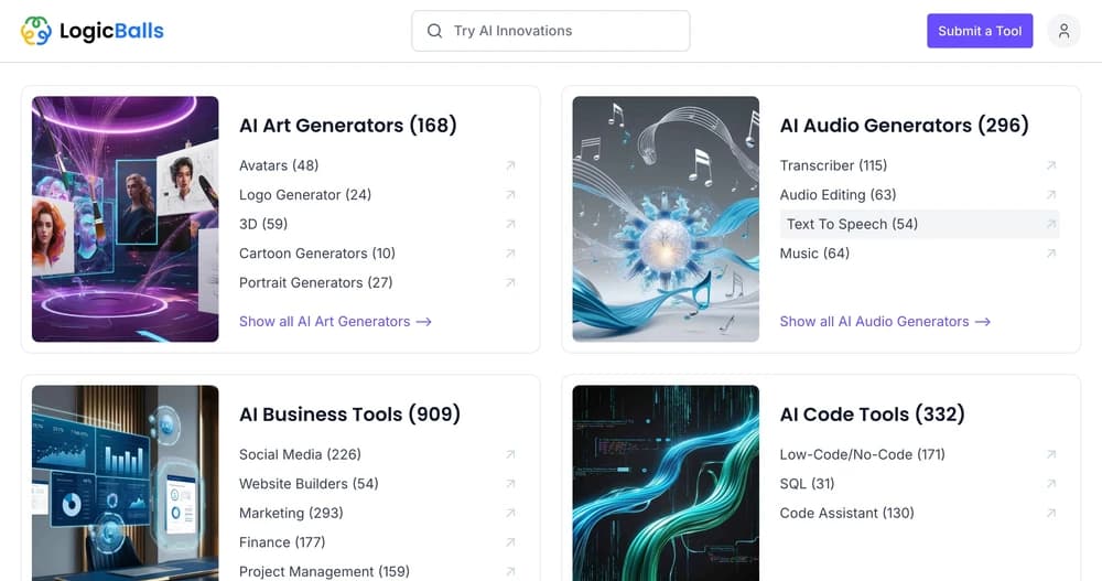A comprehensive directory of AI tools designed to revolutionize the way you work