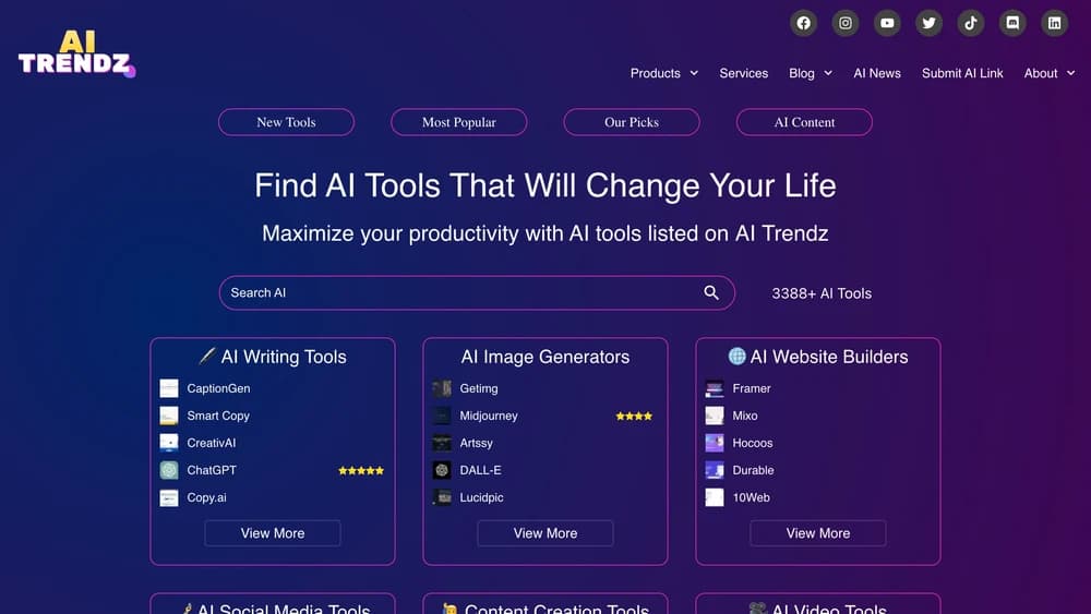 Find AI tools that will change your life