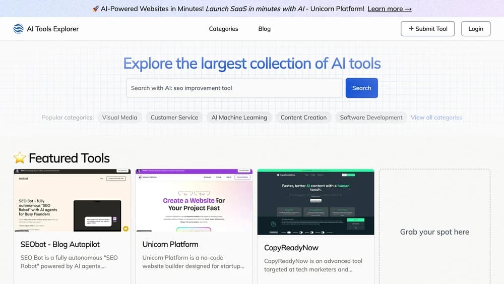 Explore the largest collection of AI tools