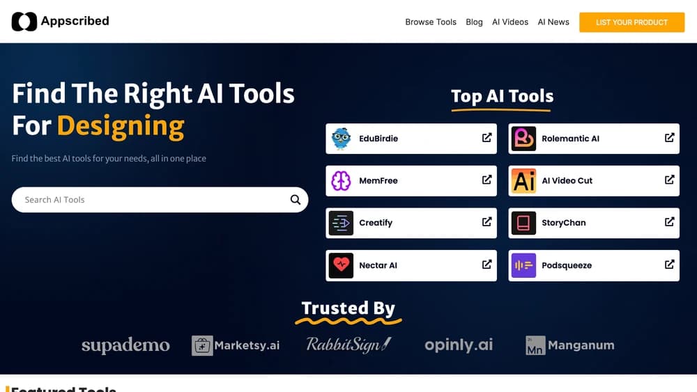 Find the best AI tools for your needs, all in one place